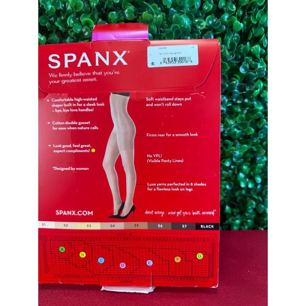 NIP SPANX Firm Believer High-Waisted Shaping Sheers Pantyhose Size F Shade S2